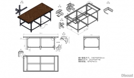 用SolidWorks画了个铁桌架<**>供大家娱乐~~