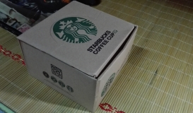 星巴克咖啡杯2只装包装盒！展销兼具！