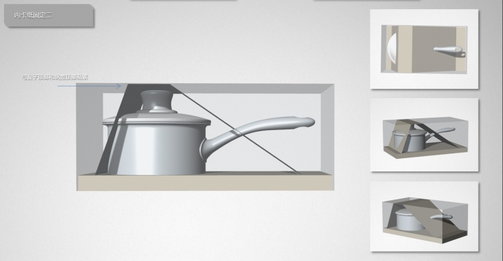 奶锅缓冲包装设计五种内固定方式