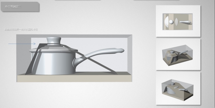 奶锅缓冲包装设计五种内固定方式