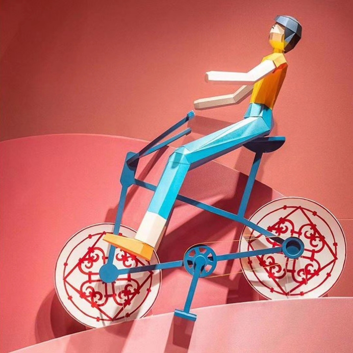 爱马仕的纸艺橱窗